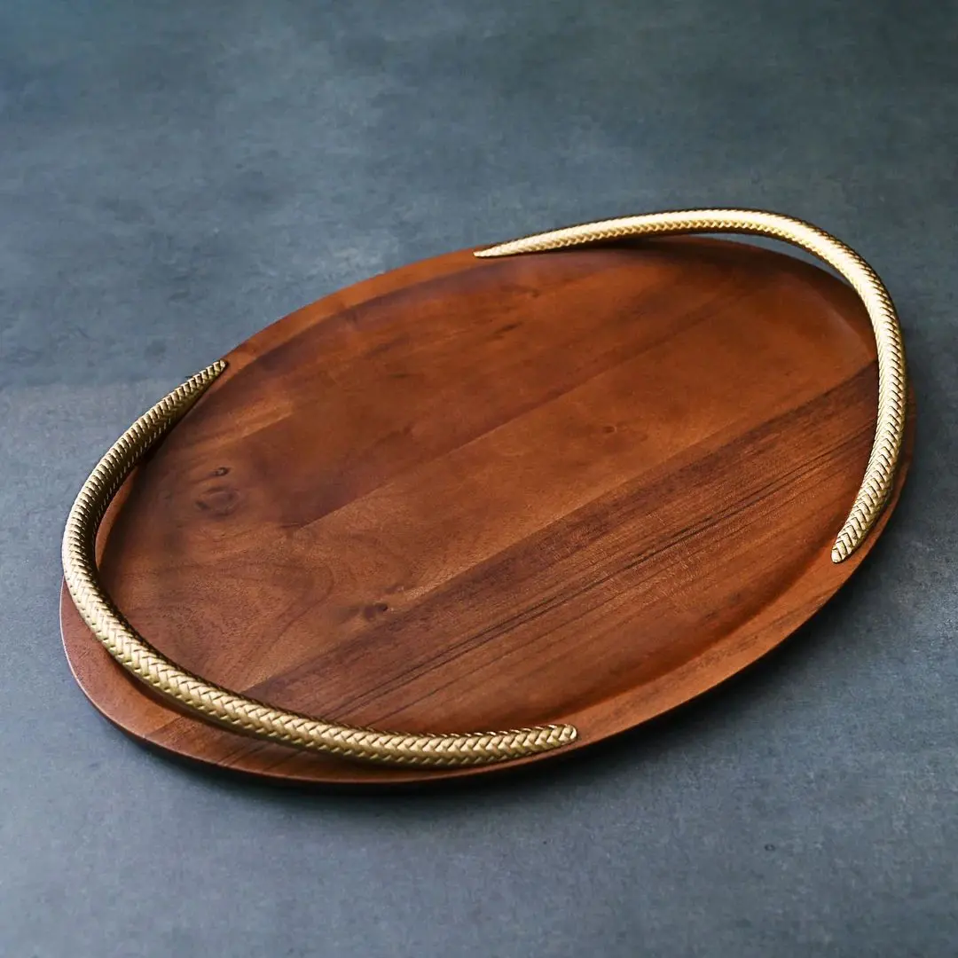 Wooden Serving Tray — Handcrafted Export Product by NXTGENEXPORTS, Moradabad